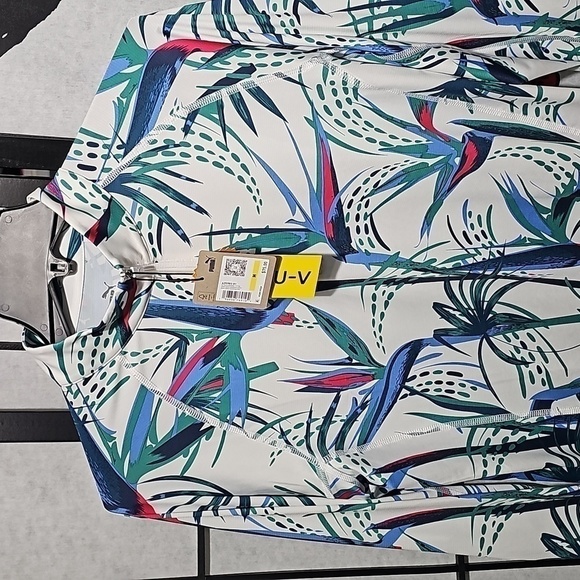 Puma Floral Paradise 1/4 Zip Sweatshirt Golf Athleisure Tennis Size Medium NWT - Picture 3 of 11